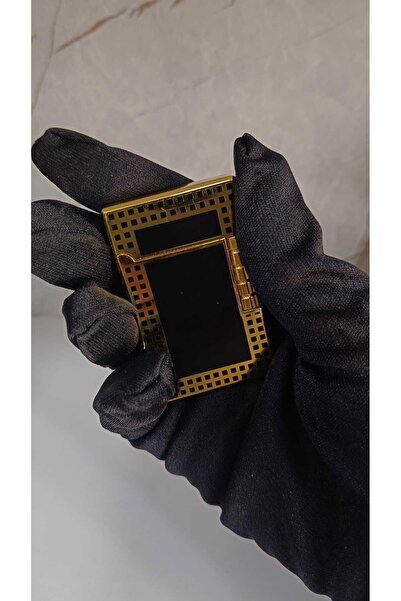 ISSCAK DUPONT TARZI SANATSAL DALGA DESENLİ METAL GÖVDELİ DOLDURULABİLİR ÇAKMA...