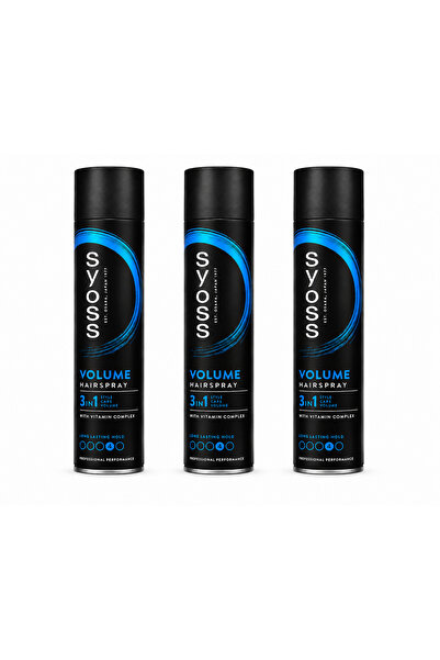 Syoss Volume Hairspray 3in1 Style Care Volume Saç Spreyi 400 ml X 3 ADET