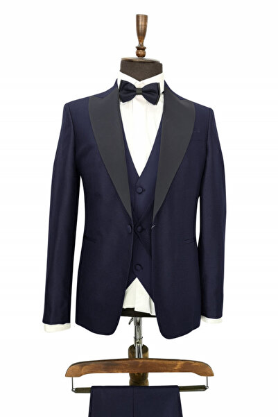 AMONCE William Slim Fit 4 Piece Occasion Suit Dark Navy