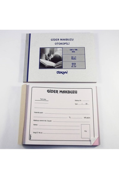 ÖZKAN Otokopili Gider Makbuzu 50x2 Nüsha 14x19 cm 1 adet