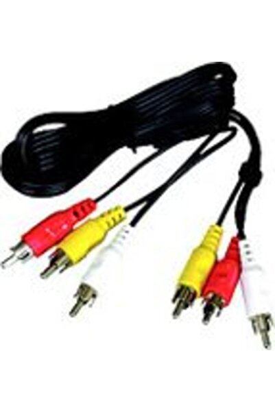 PremiumCord Cablu RCA (Cinch) x3 - RCA (Cinch) x3 2m negru (kjackcmm3-2)
