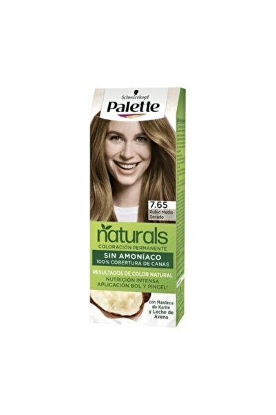Palette Naturals Hair Dye Palette 7.65 Medium Golden Brown