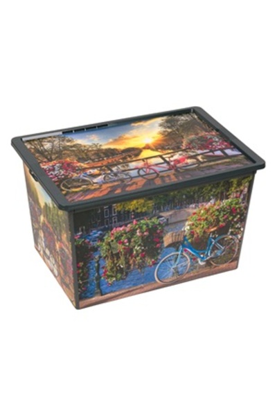 Zumzeria Plastic Storage Box with Lid Amsterdam 50L