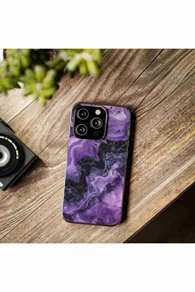 OEM Husa compatibila cu Google Pixel 7 Silicon Gel Tpu Model Abstract Purple Marble