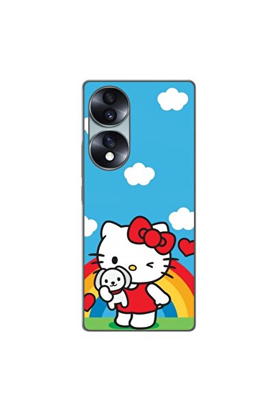 OEM Husa compatibila cu Honor 70 Silicon Gel Tpu Model Hello Kitty Rainbow