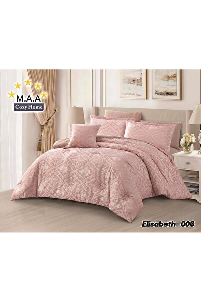M.A.A Cozyhome Nefirin Jacquard Embroidered Bridal Padded Bedspread-7 Pieces-...