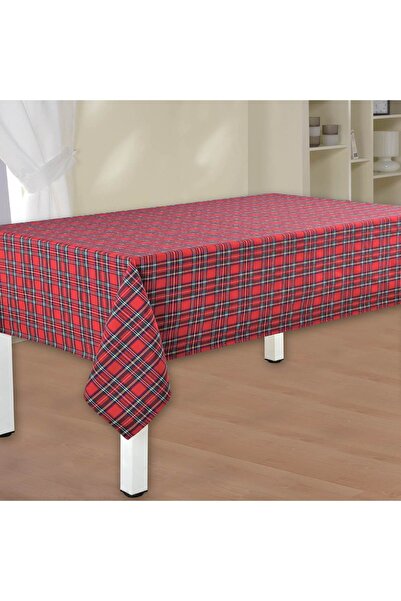 Zumzeria Red Checkered Christmas Tablecloth 180x140cm
