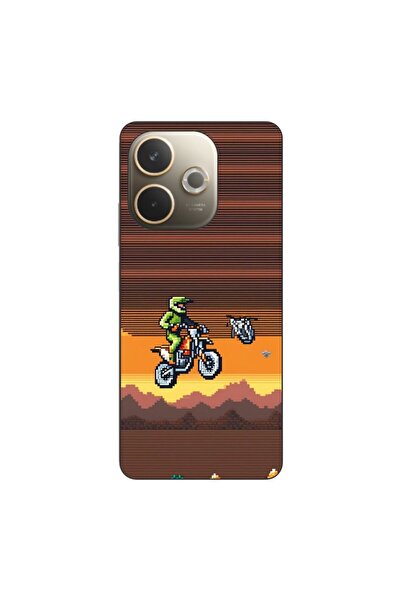 OEM Husa compatibila cu Oppo A5 Pro Silicon Gel Tpu Model Pixel Art Motorcross