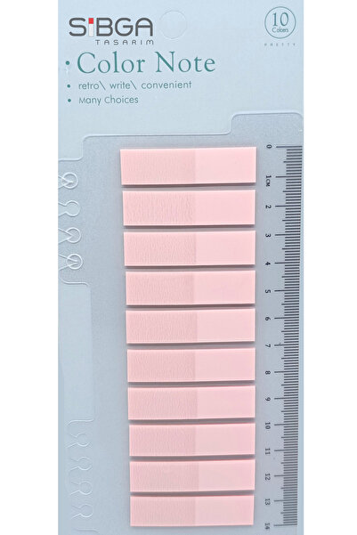 sibga tasarım Şeffaf Pembe Postit Post-it Post it. Kitap Ayracı Ayraç Plastik...