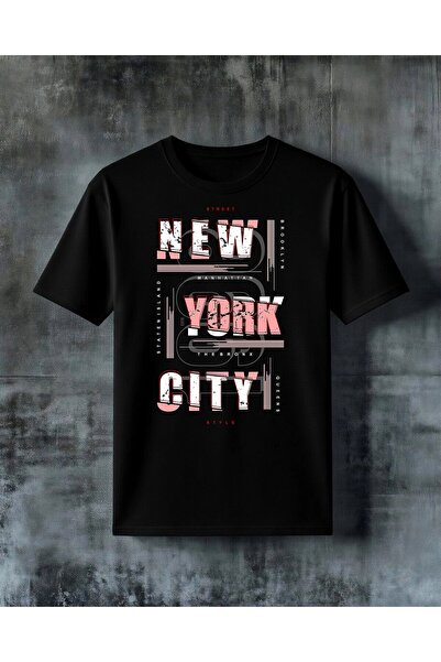 COMVİCHO Street New York Manhattan Style Printed Oversize T-Shirt