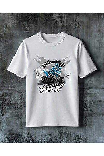 COMVİCHO Dust and Dirt Atv Sport Printed Oversize T-Shirt