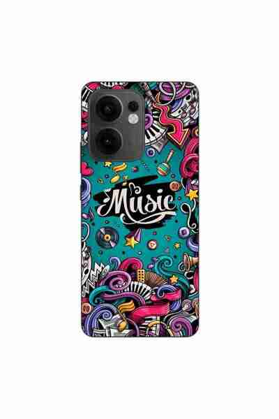OEM Husa compatibila cu Oppo Reno13 F Silicon Gel Tpu Model Pop Art Music