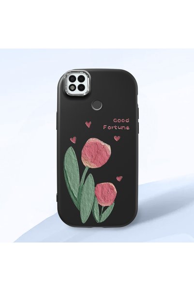 ucuc Poco C31 Compatible Shock-Absorbing Camera Protected Black Silicone Case