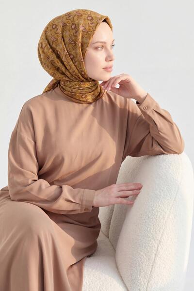 Silk Home Soft Scarf Garden Mustard 90X90