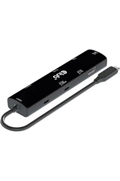 Club 3D Hub USB Club3D USB-C (USB4), Hub 6-în-1 cu HDMI 8K60Hz/4K120Hz, 2xUSB...