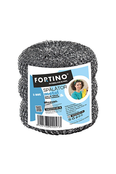Fortino Fortino metal spiral dish sponge, 3 pcs