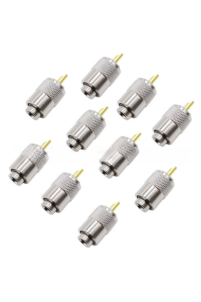 Choice 10PCS 1/5/10/20/30PCS UHF PL-259 Male RF Connector 58mm Tail Hole Spli...