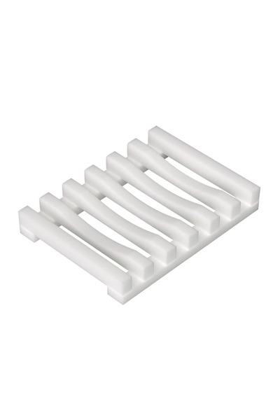 Choice1 white Flexible Silicone Soap Holder Hollow Design Bar Soap Dish Batht...