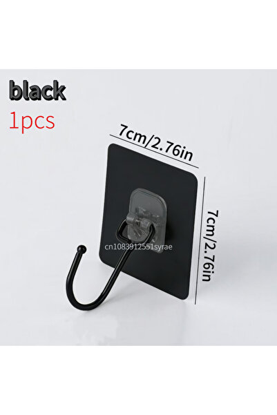 Choice5 black-1pcs Self Adhesive Hooks Rotating Waterproof Seamless Strong St...