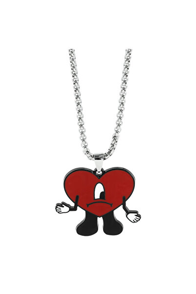 Choice1 XL0682 Bad Bunny Necklace Charms Heart Enamel Collares Jewelry for Fa...