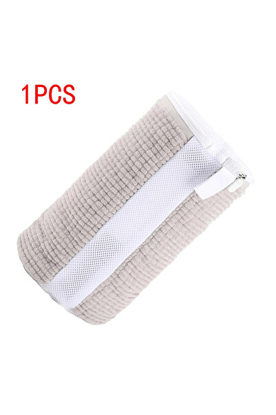 Choice GREY NEW Side Zipper Shoe Bag for Washing Machine Chenille Velvet Line...