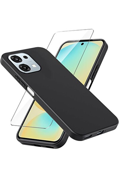 bestcase Husă Ultra Subțire 0.8mm + Sticlă Pentru OPPO A6 / A6X / A6S, Negru
