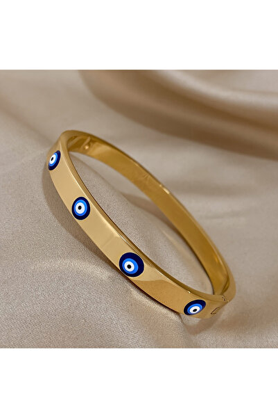 Choice Gold Color Yupsk Fashion Turkish Evil Eyes Stainless Steel Bracelet Ba...