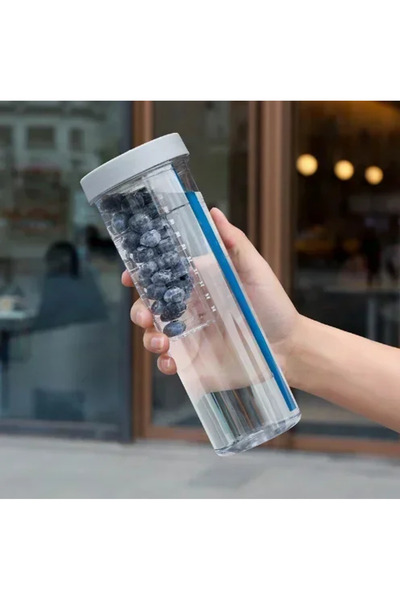 Choice 0.7L Blue 1 Pcs Hot Sell 700ml Clear Fruit Juice Infuser Water Bottle ...