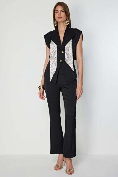 Ekol Satin Trousers with Elastic Waist