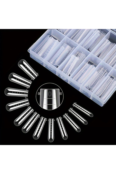 Choice 120 Pcs 120 Quick-Building Poly Nail Gel Mold Tips for Dual Acrylic Co...