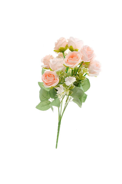 meli melo Artificial bouquet with pink roses and white decorative flowers