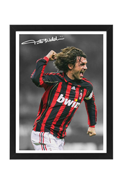 Boomah Accessories Paolo Maldini AC Milan Legend Printed Autograph - Framed P...