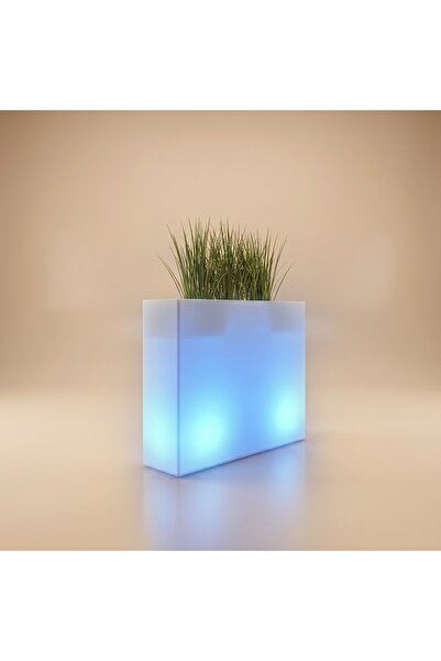 MYASEM STORE LED Tall Planter 126x20x91 cm Rectangular Lighted Plant Box 45L ...