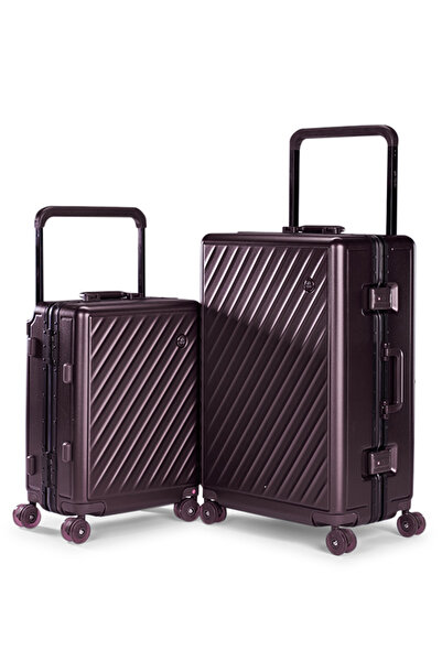 LİMRA Luxury Travel Luggage Set 2 Pieces Durable Pc Material Double Wheels 27...