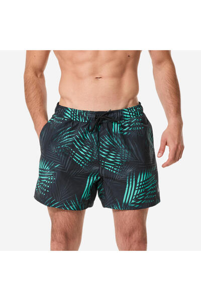 Decathlon Erkek Kısa 15" Boardshort/Deniz Şortu - Yeşil - 100 Palm