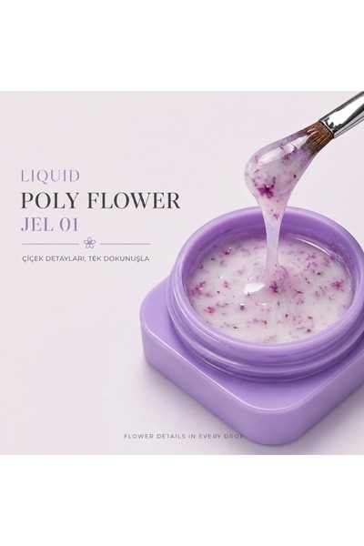 VB VIOLA BEAUTY LIQUID POLY FLOWER JEL - 30 ML ( Akışkan Kıvamlı Çiçek Parçac...
