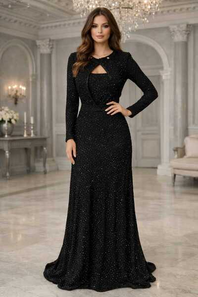 shahad fashion High-End Evening Dress in Black