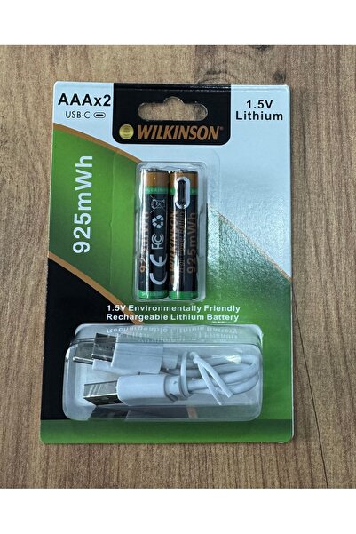 chilltech Wilkinson USB-C Şarj Edilebilir Lityum AAA İnce Pil 1.5V 925mWh - 2...