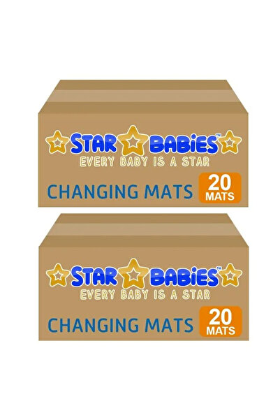 STAR BABiES عبوة تحتوي على 20 حصيرة تغيير حفاضات للاستخدام مرة واحدة (45x60 س...