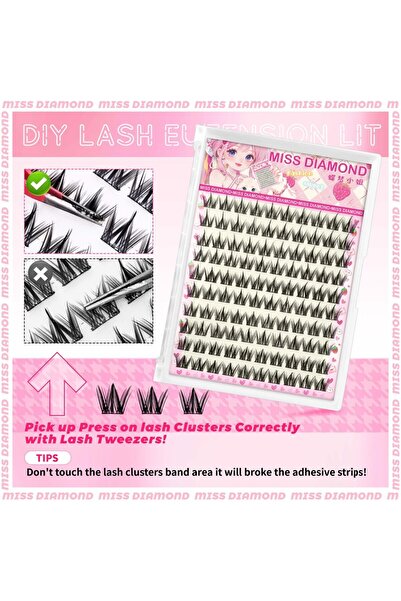 Choice1 MIX 0.07mm D 02 3D DIY Segment False Eyelashes Manga False Eyelash Na...