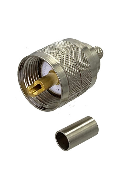 Choice 10pcs UHF PL259 Male Plug Connector Crimp RG58 RG142 LMR195 RG400 Cabl...