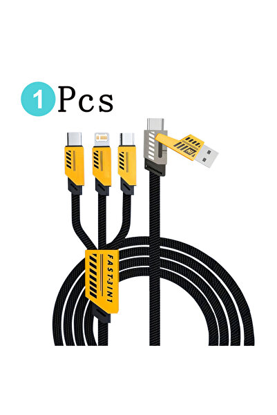 Choice 1/2 قطعة كابل بيانات ميكا فائق السرعة 2 في 3 بقوة 240 واط USB/Type-C إ...