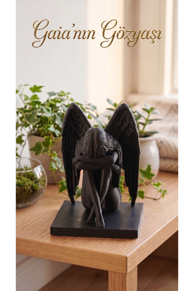 uAmor Gaia'nın Gözyaşı - 15 cm Özel Tasarım Dekoratif Biblo Masaüstü Aksesuar...