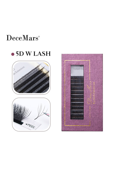 choice2 8 9 10 11 12 0.07mm D Black DeceMars 5pcs/set 5D - W Shaped Eyelash E...