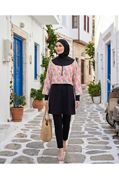 Trend Kapında Set de costume de baie din 3 piese pentru femei, cu model, comp...