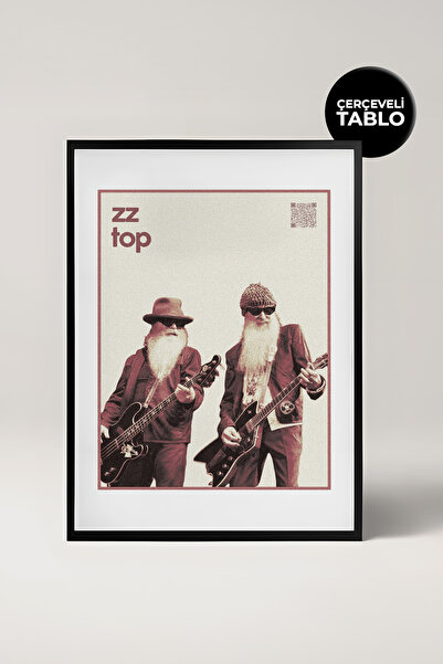 House Gorgeous ZZ Top Kolekcija džinova muzike sa QR kodom, crna ukrasna slik...