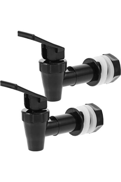 Choice1 2 pcs Black Reusable Water Dispenser Spigot Plastic Replacement Taps ...