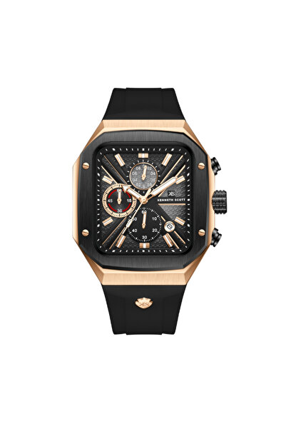Kenneth Scott Men's Chronograph Black Dial Watch - K26104-KSBB