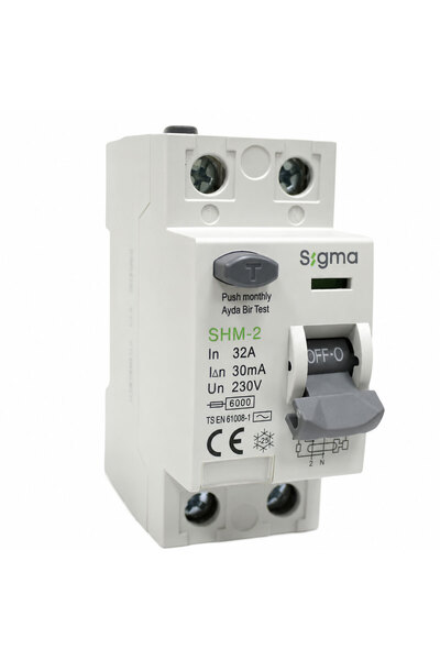 Sigma SHM2P 30mA 32A 6KA Monofaze Kaçak Akım Koruma Şalteri