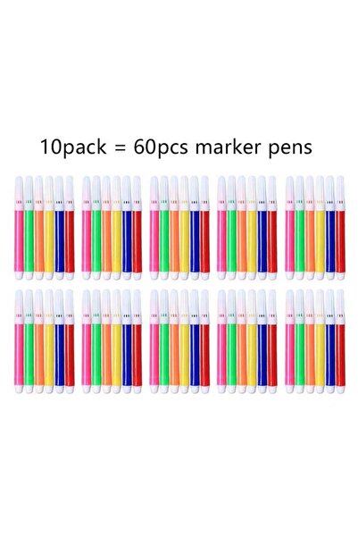 Choice 10pack 10/20/30Packs Mini Drawing Marker 6Color Watercolor Pens Statio...